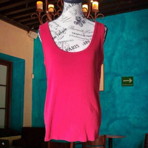 St. John's Bay US Red Flag Color Red Tank Top - Picture 14 of 16